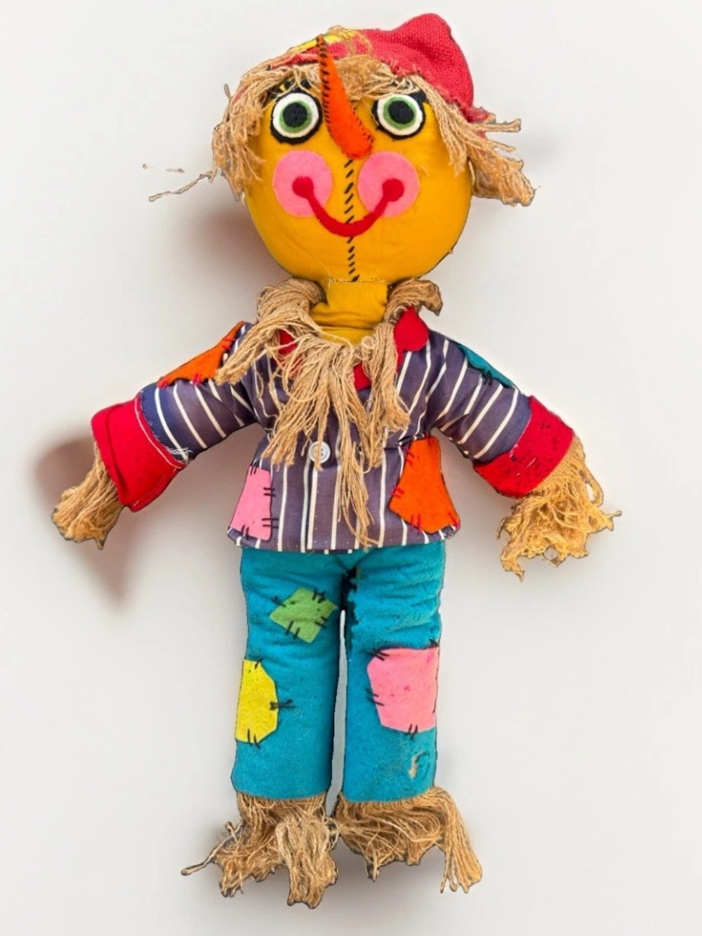 Bucilla Vintage Mister Scarecrow Cloth Doll Handmade Halloween Fall Harvest 22”